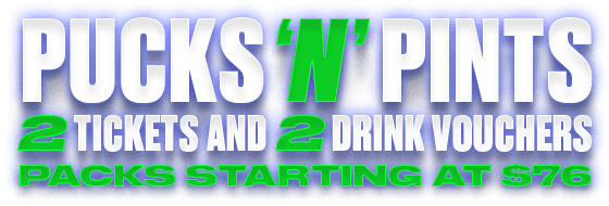 Pucks n Pints, 2 tickets and 2 drink vouchers, starting at $76 